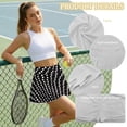 thumbnail image 6 of Uorisango Black Polka Dots Tennis Golf Skirts Size L Fashion Golf Athletic Activewear Skorts with Pockets Relaxed Daily Wear for Workout Pickleball Running, 6 of 7