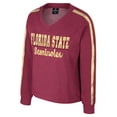 thumbnail image 2 of Women's Colosseum Garnet Florida State Seminoles Treasures Long Sleeve V-Neck T-Shirt, 2 of 3