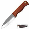 "Condor Tool & Knife Bushlore, 4.375"" Drop Point Blade, Walnut Handle, Plain, Leather Sheath"