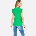 thumbnail image 5 of Women's Sleeveless Knit Sweater Top with Fringe Shoulder Detail - Large, Green, 5 of 7