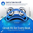 thumbnail image 4 of Foot Tambourine Percussion with Double Row Steel Jingles - Foot Shaker Musical Instrument Drum for Kids KTV Party Shoes Toy Gift Singer Vocalists Cajon & Guitar Players (Blue), 4 of 8