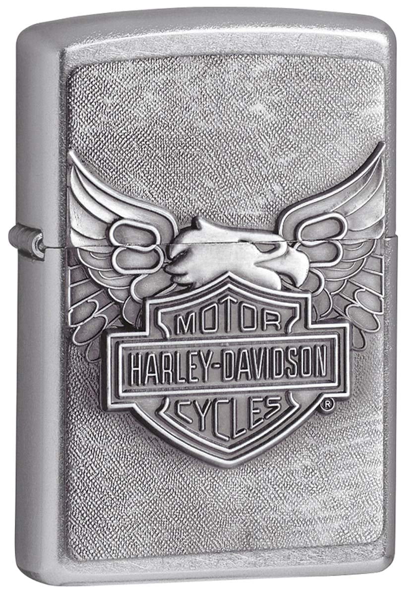 Zippo Lighter ⁕ Harley Davidson Grey Dusk Emblem ⁕ 390011 Neu New OVP ⁕ A279 