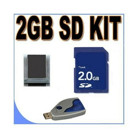 Image of 2GB SD (Micro SD with SD Adapter) Secure Digital Memory Card + USB SD Card Reader for Creative Zen/Other SD Compatible