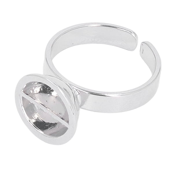 Anillo De Tinta Microblading De 5 Uds., Pigmento De Tatuaje De Acero Inoxidable, Pegamento Para Extensión De Pestañas, Anillo De Soporte, Anillo De Tinta Microblading, Taza Plateada S(separate)