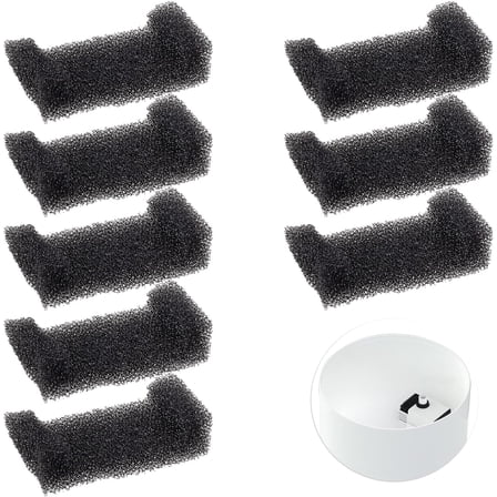 30Pcs Sponge Filter for Cat Fountain Replacement Pet Fountain Foam Filter Cat Drinking Fountain Sponge Rectangle Black 54x27.5x14mm