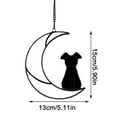 thumbnail image 7 of Dog Memorial Gifts For Dog Lovers,Dog On Moon Stained Glass Window Hanging For Suncatcher, 7 of 7