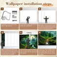 thumbnail image 5 of Wallpaper Castle Forest Waterfall Bridge Peel and Stick Wall Murals 100"H x 144"W Removable PVC Wall Paper Self-Adhesive Wall Paintings Art Decor for Bedroom Living Room, 5 of 7