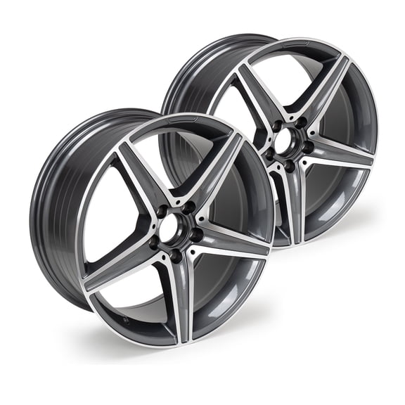 2-Pack 18" x 8.5" Wheel Rim Direct Fit Replacement Rim for Mercedes Benz C200 C300 C350 E350 E450 CLA250 OEM Design