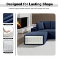 thumbnail image 4 of Aukfa 111" Cloud Sectional Sofa Deep Seat Boneless Couch with USB&Cupholdes Storage Console, Modular L-Shaped Couch for Living Room, Corduroy, Blue, 4 of 9