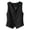 Black, variant on Women's Slim Fit Sleeveless Vest Cardigan with Buttons – Lightweight Layering Crop Top for Casual Wear, Office Outfits & Spring Summer – Solid Color Button-Down Vest