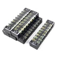 thumbnail image 1 of Unique Bargains 600V 15A 2 Row 8P Screw Connector Electric Barrier Terminal Block Strip 6Pcs, 1 of 1