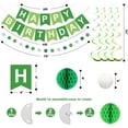 thumbnail image 3 of WarmHaven Green Birthday Decorations, Green and White Happy Birthday Banner, Happy Birthday Decorations for Women Men Girls Boys, 3 of 14