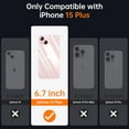 thumbnail image 7 of Shockproof Clear Case for iPhone 15 Plus, [Not Yellowing] [10FT  Drop Protection] Hard Clear Back Silicone Edge Four Corner Airbags Drop Protection Phone Cover, 6.7 inch, Transparente, 7 of 7