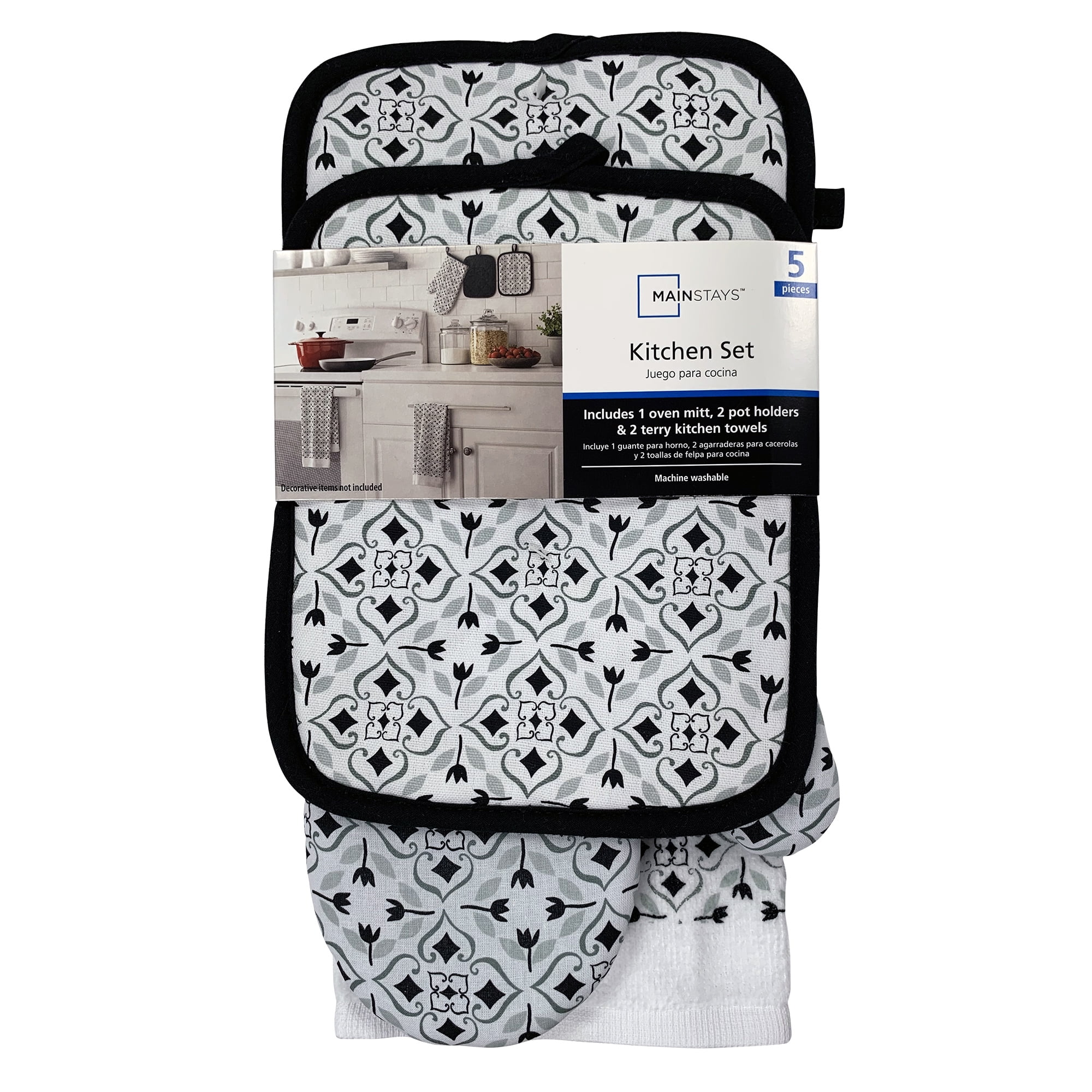 View Detail Mainstays 5-Piece Kitchen Textile Set, Kitchen Towel, Pot ... Portfolio Daryl