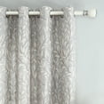 thumbnail image 5 of VOGOL Leaves Printed Decorative Farmhouse Window Treatments, Light Filtering Draperies for Bedroom Home Office, W52"xL63", One Panel, Grey, 5 of 8