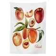 thumbnail image 3 of Ambesonne Peach Tablecloth Rectangular Table Cover, Delicious Nectarines, 60"x84", Orange Green and Red, 3 of 4