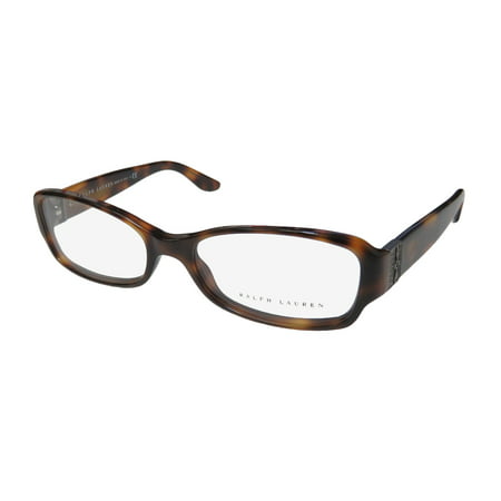 New Ralph Lauren 6078b Womens/Ladies Designer Full-Rim Havana Frame Demo Lenses 52-16-135 Strass Eyeglasses/Eye Glasses