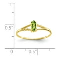 thumbnail image 5 of 10K Yellow Gold Ring Band with Stones (08) August Peridot Marquise Green, Size 7, 5 of 5