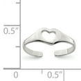 thumbnail image 2 of 925 Sterling Silver Heart Toe Ring, 2 of 2