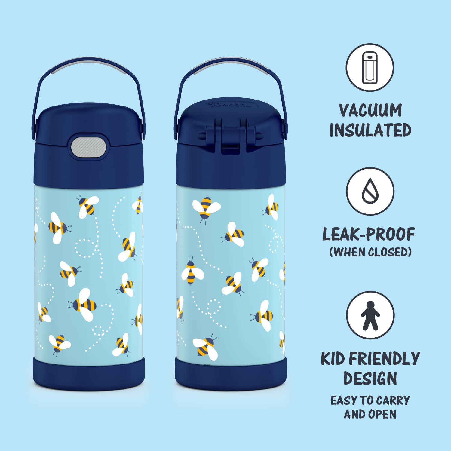Funny Best Student Ever Kids 22oz Vacuum Insulated Bottle – telbises