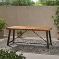 thumbnail image 4 of River Street Designs Jace Modern Industrial Dining Table, Teak, Rustic Metal, 4 of 11