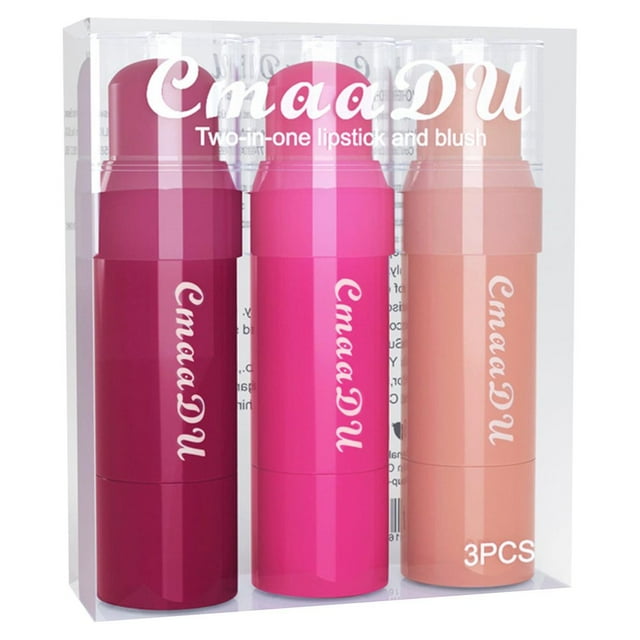 MesaSe 3pcs Shimmer Cream Blush Stick Skin-Friendly And Classic Design Make Up Tools for Women 01