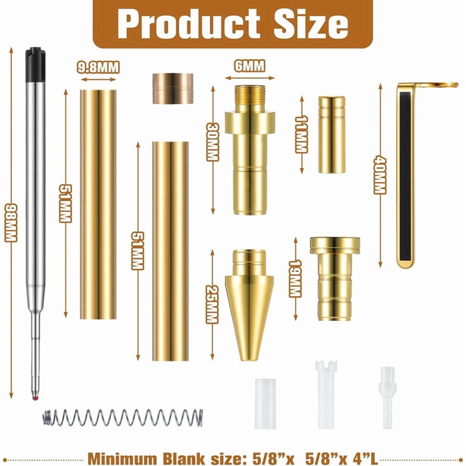 20 Pieces Retractable Pen Kit for Wood Turning 7mm Click Pen Kit with Refills Lathe Turning Supplies for DIY Friends