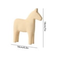 thumbnail image 2 of Modern Minimalist Wooden Horse Decor - Creative Wood Horse Statue Ornament for Home Living Room TV Stand Coffee Table Decor, Rustic Wooden Horse Figurine for Indoor Desktop Art Decor Gift, Beige, 2 of 7