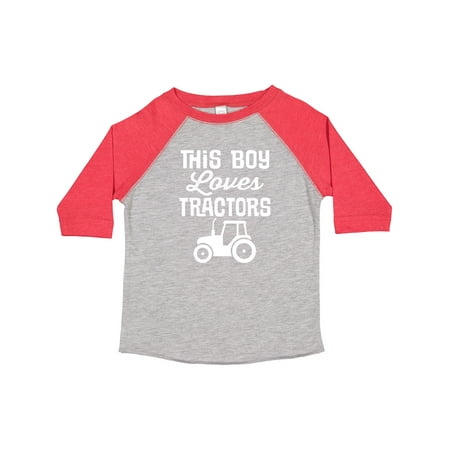 

Inktastic Farming This Boy Loves Tractors Gift Toddler Boy Girl T-Shirt