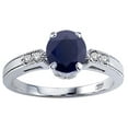 thumbnail image 2 of Tommaso Design� Genuine Black Sapphire Engagement Ring, 2 of 9