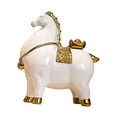 thumbnail image 3 of Figura de caballo, decoración Feng Shui, regalo decorativo de Año Nuevo chino, escultura de caballo Caballo blanco y dorado, 3 of 9