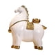 thumbnail image 3 of Figura de caballo, colección de decoración Feng Shui, arte artesanal, adorno de escritorio para oficina Caballo blanco y dorado, 3 of 9