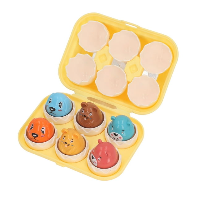 Jouet d'Appariement d'Œufs, Ensemble de 6 Pcs Jouet Éducatif Précoce Forme d'Œuf pour Enfants