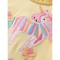 thumbnail image 4 of WIBACKER 2-7T Little Girls Cotton Fluffy Casual Dress Appliques Unicorn Jersey Tutu Dresses 4T, 4 of 8