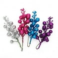 thumbnail image 5 of AFQH 6 Pack Christmas Glitter Berries Stems Artificial Christmas for Christmas Tree Ornaments DIY Xmas Wreath Crafts Holiday Home Decor Silver, 5 of 7