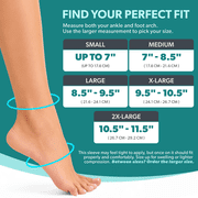 BraceAbility Lightweight Compression Ankle Sleeve, Black, L