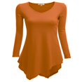 thumbnail image 1 of CHOK Robe Tunique à Manches Longues Col en V Mouchoir Longue Tunique T-Shirt pour Femmes, 1 of 3