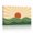 C, variant on XaaKee Fern Horizon Art Prints Minimal Landscape Vector Sun Earthy Greens Canvas Wall Art Prints Inner Framed 18*12Inch