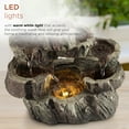 thumbnail image 3 of Alpine Corporation Circular Stone Looking Tiered Fountain, 9 inch Tall, 3 of 12