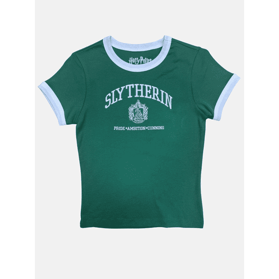 Harry Potter Slytherin Junior Ladies Ringer Tee, S-XL