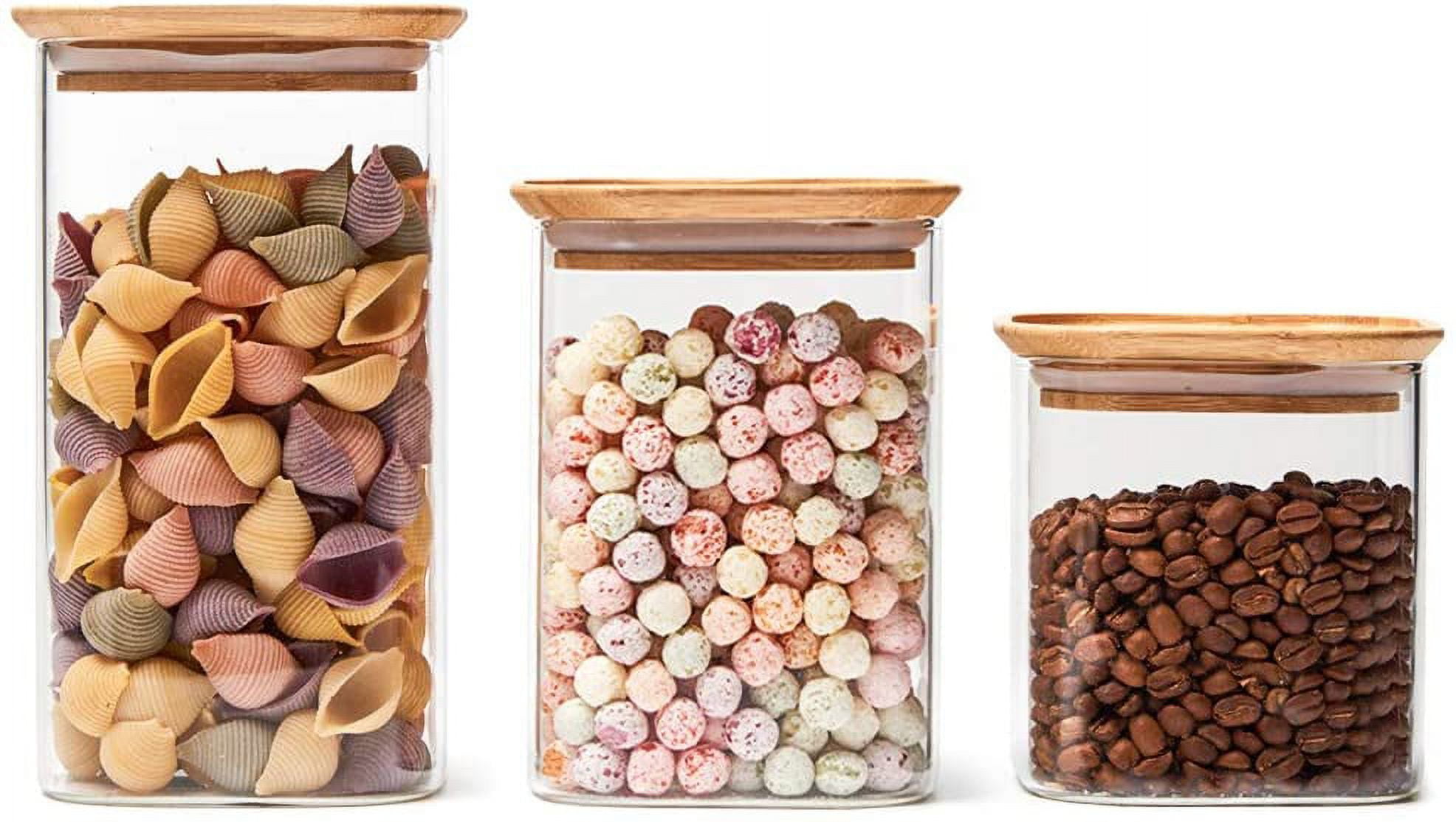 100pcs 50-260ml Glass Jar With Lid Cookie Jar Kitchen Jars And
