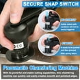 thumbnail image 2 of Compact Pneumatic Chamfering Tool - 30000 RPM Handheld Metal & Wood Deburring Machine with R/C Angle Capability, 6 Blades, 4 Bearings, US Air Inlet, and Complete Accessory Kit (Black), 2 of 6