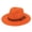 Orange, variant on Women Wide Brim Straw Panama Roll up Hat Fedora Beach Sun Hat UPF50+