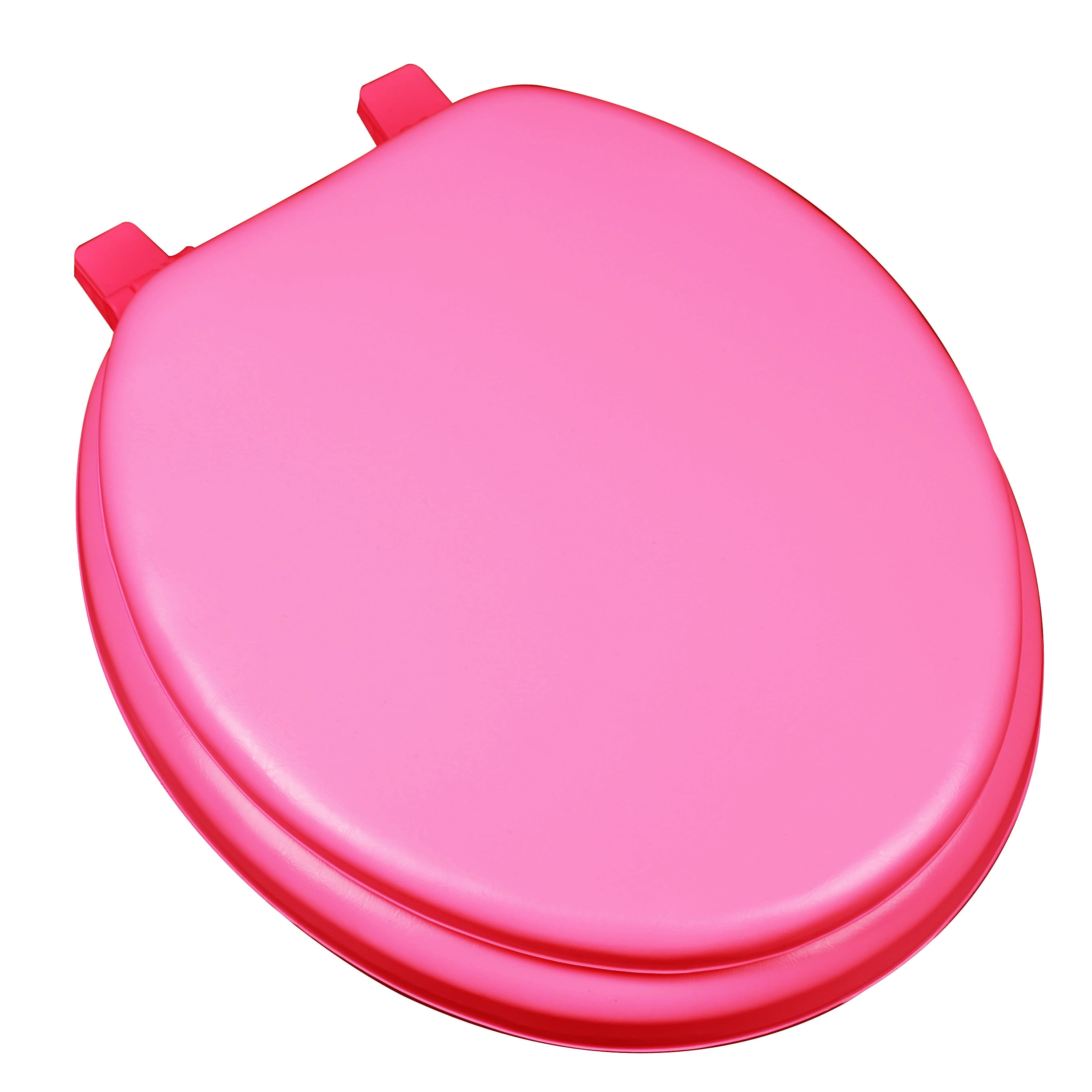 BathDecor Deluxe Soft Round Toilet Seat with a Closed Front in Red