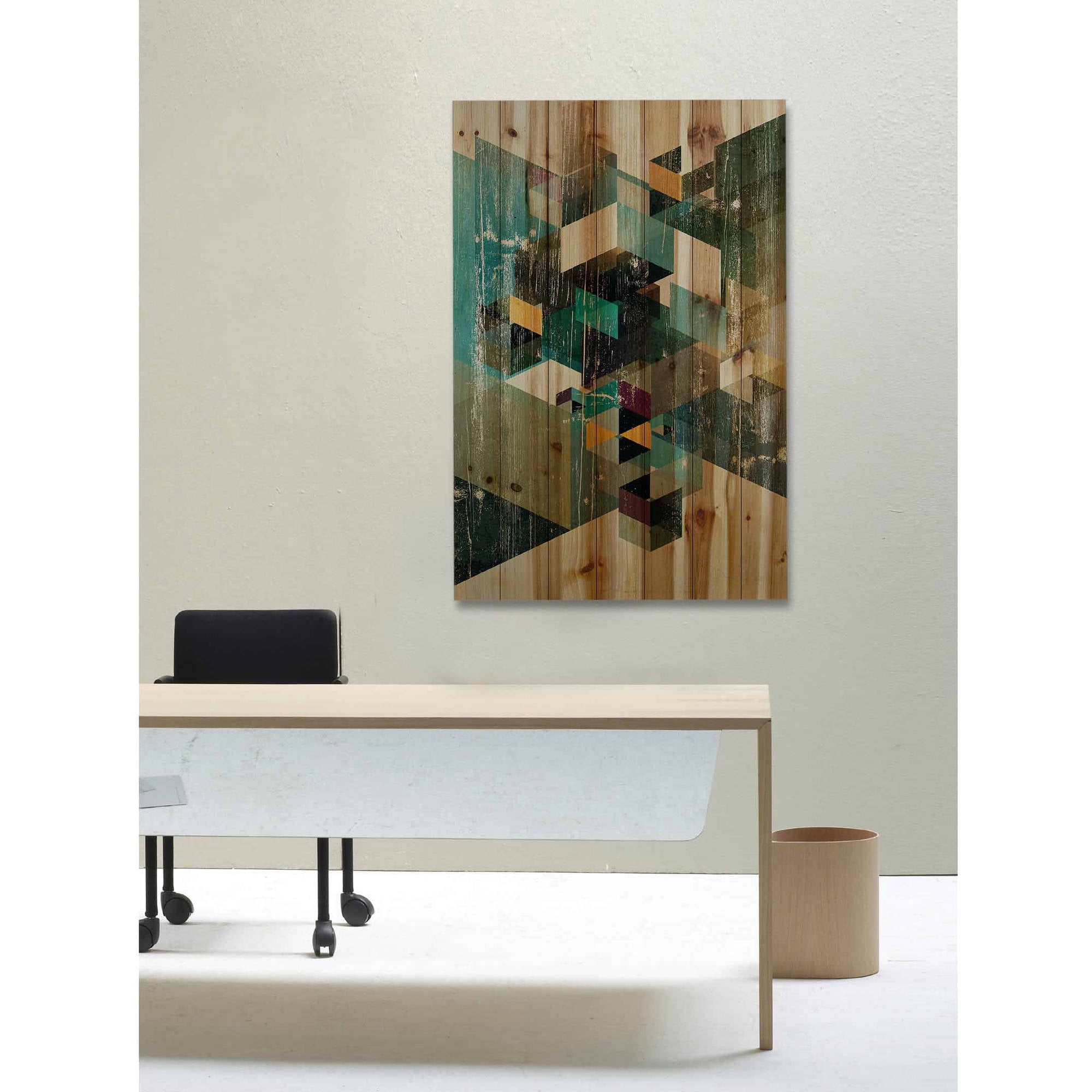 Marmont Hill - "Dimensional Jenga" Painting Print on Natural Pine Wood