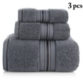thumbnail image 2 of Coofit Bath Towels Set Cotton 3PCS Super Absorbent Washcloth Hand Towel for Bathroom, 2 of 8