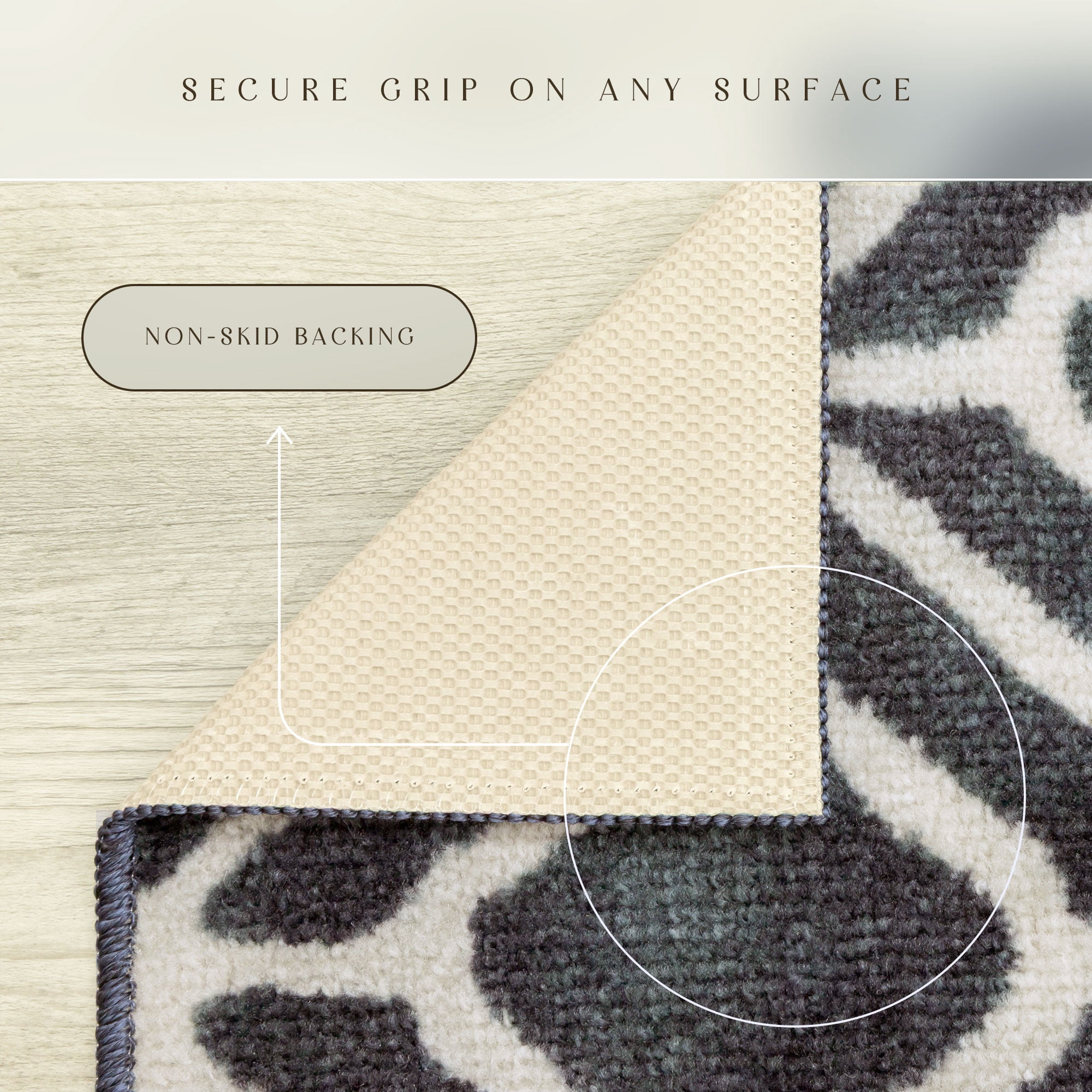 Maples Rugs Moderna Modern Geometric Dark Blue Washable Hallway Runner Rug, 2' x 6'