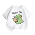 thumbnail image 2 of Delliss Toddler Baby Girl Short Sleeve Dinosaur T-Shirt short Sleeve Cotton Tops Tee Crew Neck 2-14 Years, 2 of 8