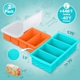 thumbnail image 2 of Silicone Freezer Trays With Lids Blue+Orange 2-Pack Meal Prep & Food Storage, 2 of 8