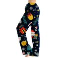 thumbnail image 2 of Lumtrix Christmas Pajamas For Women Casual Pants Sleep Bottom Funny Vintage Illustration Graphci Holiday Sleepwear Blue 2XL, 2 of 6